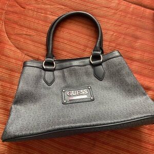 GUESS Charcoal and Black Shoulder Bag